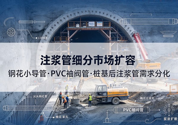 屯昌注浆管细分市场扩容，隧道钢花小导管、PVC 袖阀管、桩基后注浆管需求分化